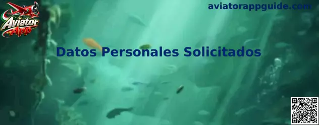 Guía de Aviator App sobre datos personales solicitados durante un registro